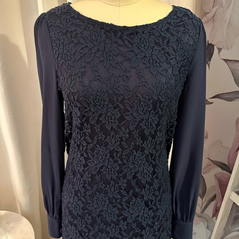 Charming Charlie Navy Lace Dress